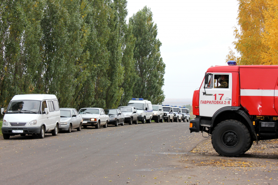 Район сосредоточения сил и средств оперативной группы в Гавриловском районе