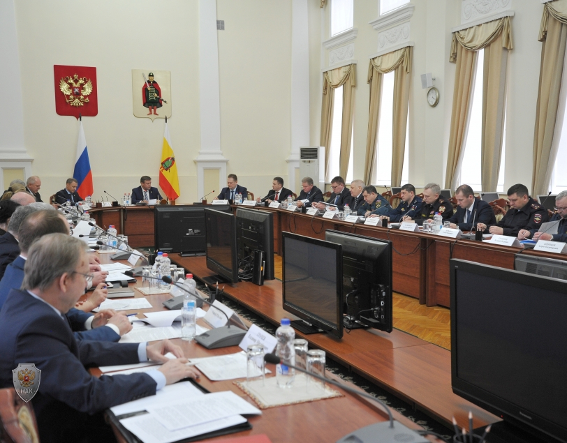 Ход заседания антитеррористической комиссии Рязанской области 
