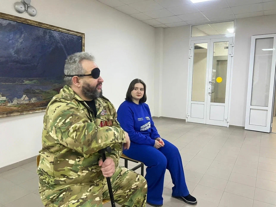 Встреча курских студентов с ветераном СВО