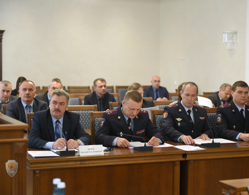 Участники совместного заседания Антитеррористической комиссии и Оперативного штаба в Республике Адыгея