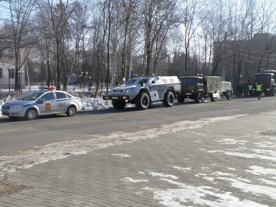 Формирование колонны передовой группы ОШ в ЕАО