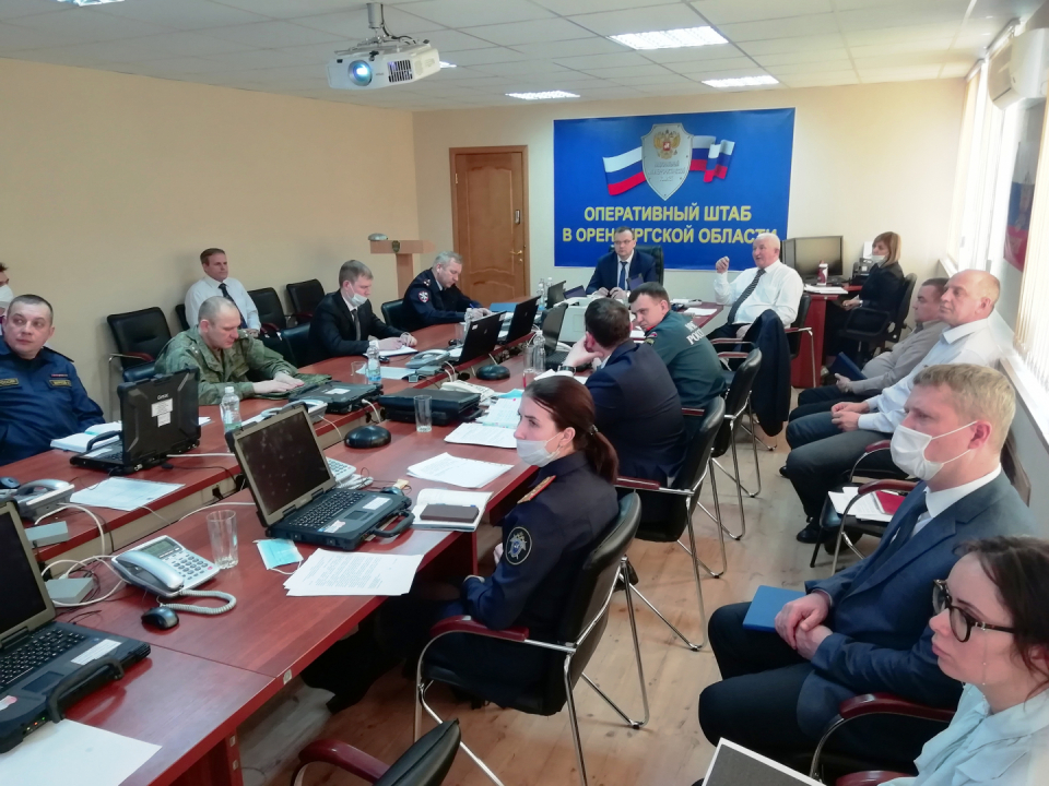 Оперативным штабом в Оренбургской области  проведено командно-штабное учение под условным наименованием «Гроза–Грачевка–2021»