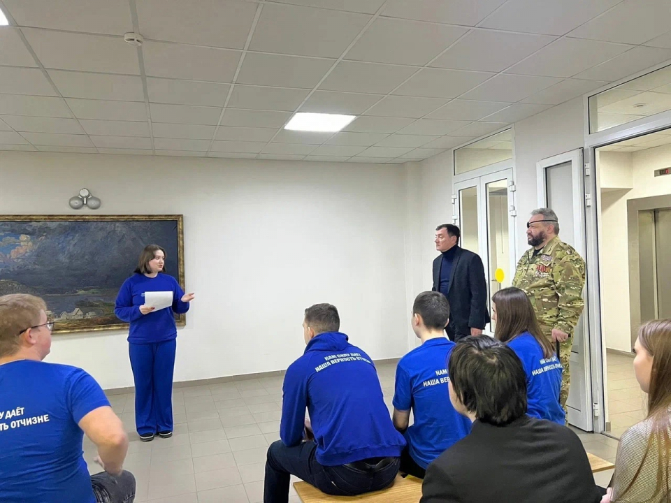 Встреча курских студентов с ветераном СВО