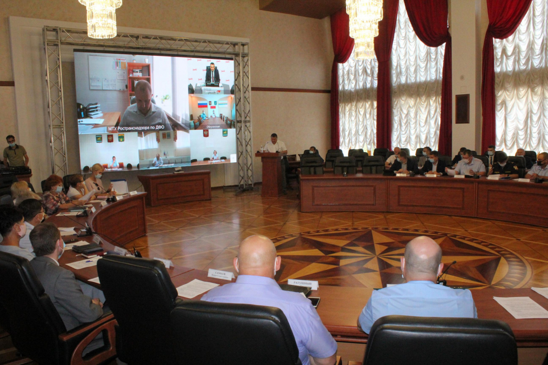 Прошло совместное заседание антитеррористической комиссии и оперативного штаба в Еврейской автономной области
