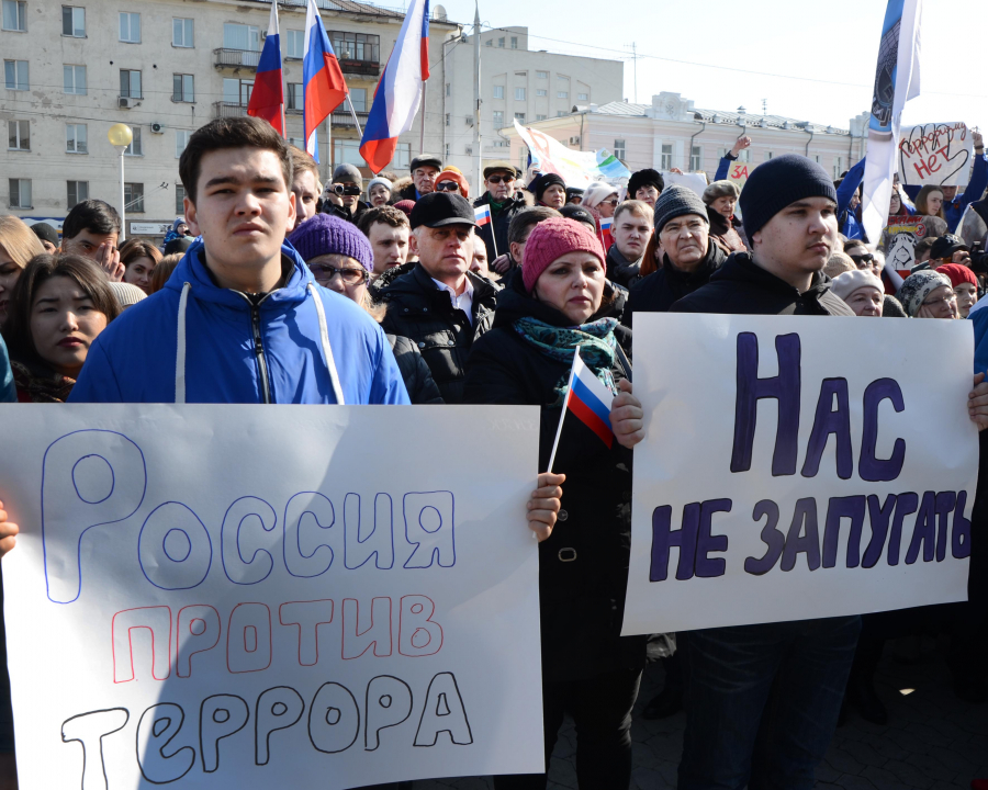 В Омске прошел общегражданский Митинг «Вместе против террора»