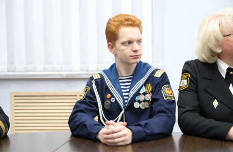 Урок мужества и торжественный митинг прошли в Архангельском морском кадетском корпусе по случаю Дня защитника Отечества