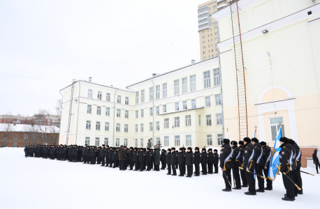 Урок мужества и торжественный митинг прошли в Архангельском морском кадетском корпусе по случаю Дня защитника Отечества