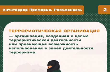 АТК в Приморском крае разработаны карточки "Террористические организации"