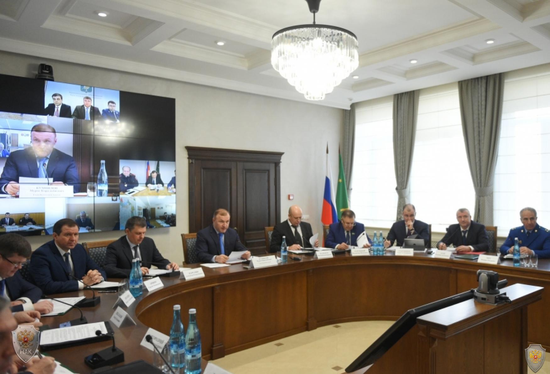 Открытие совместного заседания антитеррористической комиссии и Оперативного штаба в Республике Адыгея