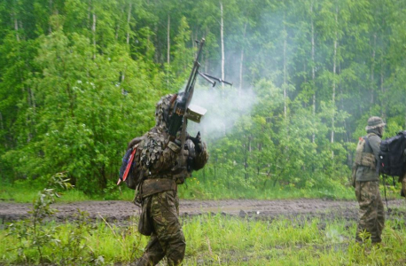 Итоговые испытания для журналистов на курсах «Бастион», в рамках которых моделировались условия максимально приближенные к реальным