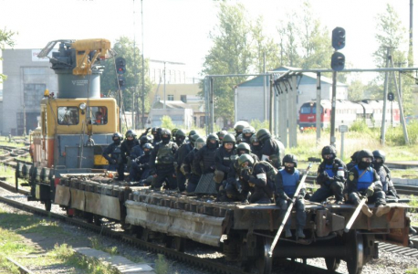Антитеррористические учения. Псковская область, город Дно. 18 августа 2014 года