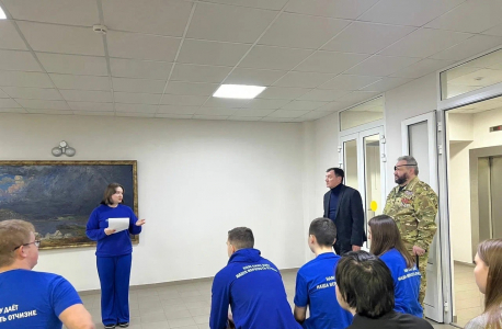 Встреча курских студентов с ветераном СВО