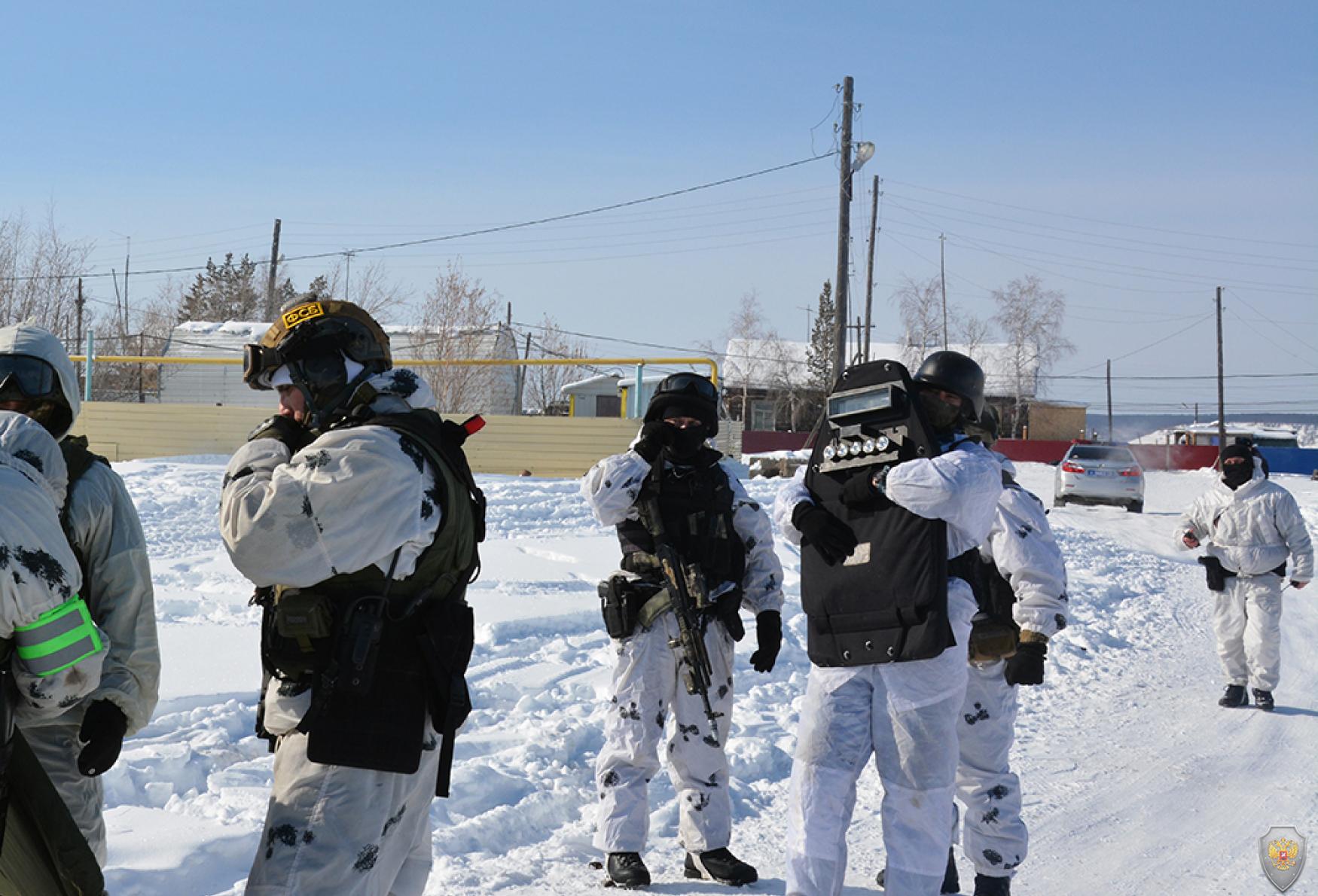 Антитеррористическое тактико-специальное учение в Хангаласском районе Республики Саха (Якутия)