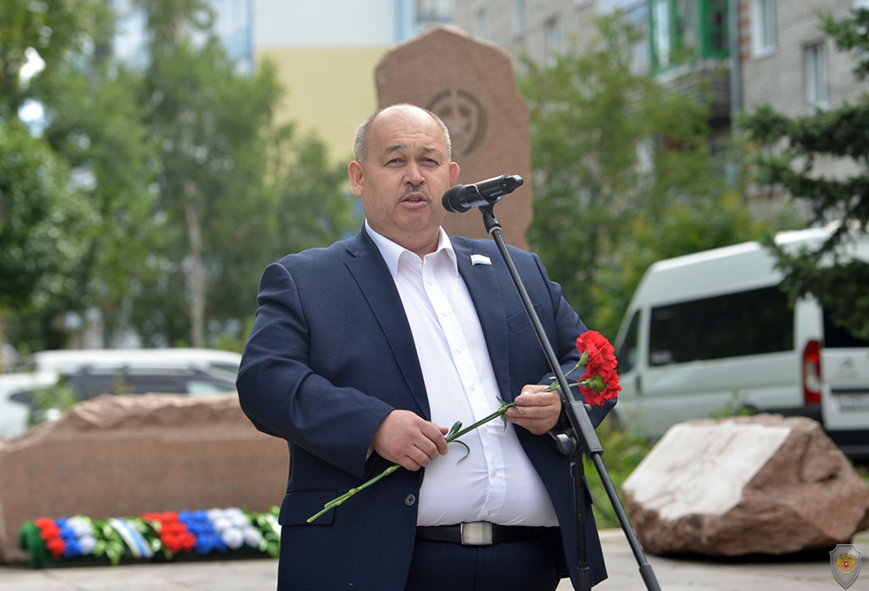 Выступление председателя регионального отделения межрегиональной общественной организации «Союз десантников» Аскара Тулебаева. 