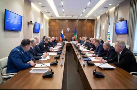 Работа совместного заседания Антитеррористической комиссии и Координационного совещания по обеспечению правопорядка в КЧР 15 декабря 2022 года.