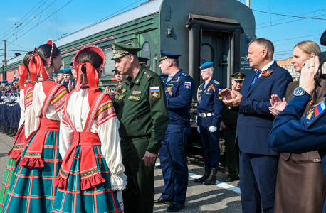 Агитационно-пропагандистский поезд «Единство в памяти. Сила в подвиге!» прибыл Рязань